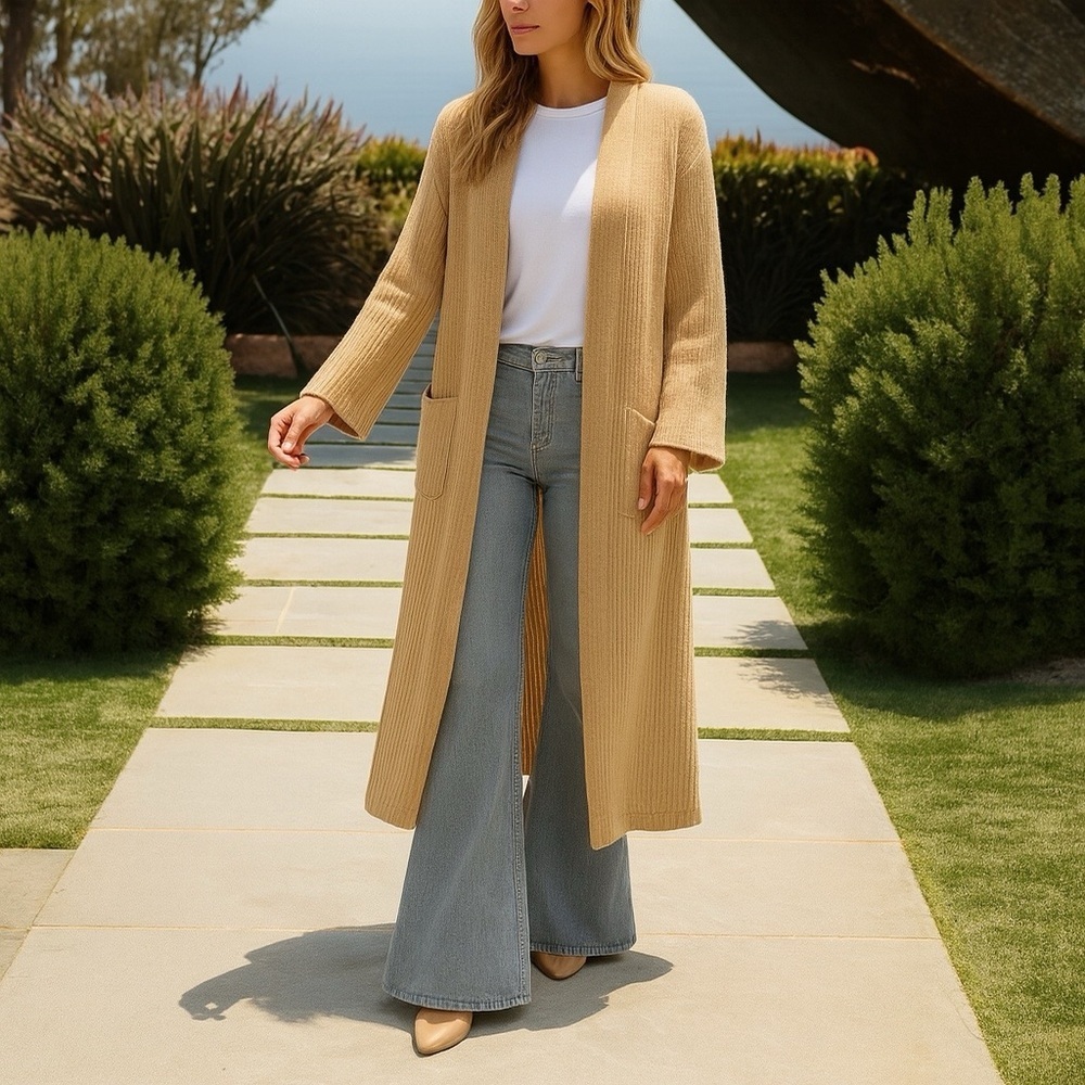 BAREFOOT DREAMS CozyChic Ultra Lite Long Cardi‎ Sweater in Kelp